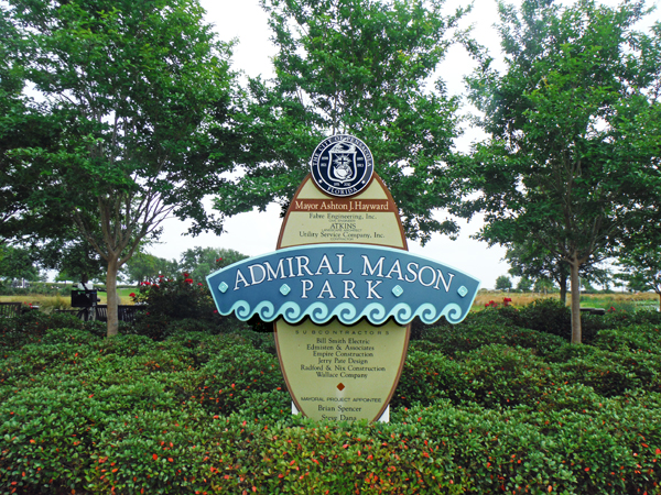 sign: Admiral Mason Park